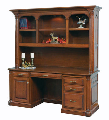 Jefferson Amish Desk & Hutch - Charleston Amish Furniture