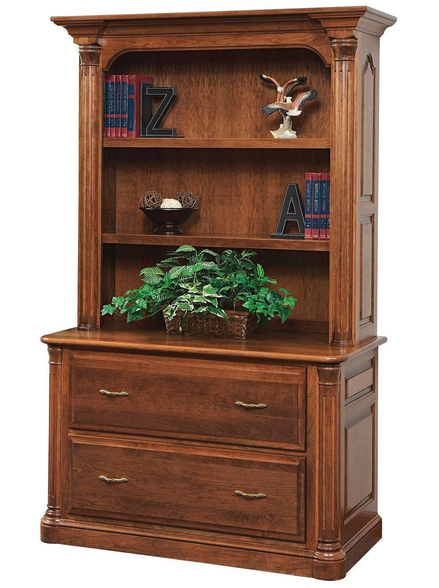 Jefferson Amish Lateral File & Bookshelf - Charleston Amish Furniture