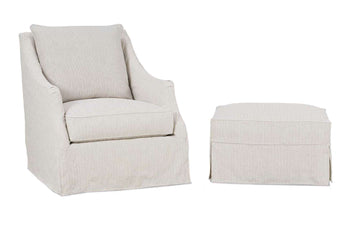 Kate Slipcover Swivel Chair