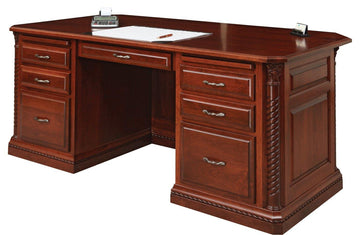 Lexington Amish Solid Wood Executive Desk - Charleston Amish Furniture