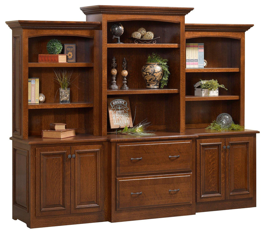 Liberty Amish Credenza & 3-Piece Hutch - Charleston Amish Furniture