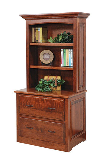 Liberty Amish Lateral File & Hutch - Charleston Amish Furniture