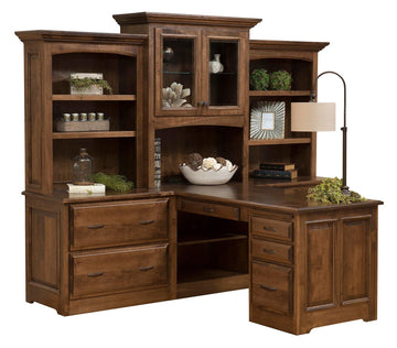 Liberty Amish Partners Desk & 3-Piece Hutch - Charleston Amish Furniture