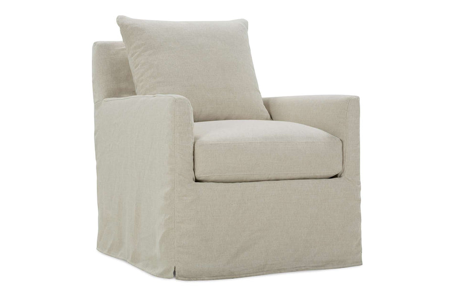 Lilah Express Slipcover Swivel Glider and Ottoman