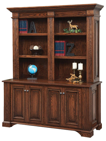 Lincoln Amish Credenza & Hutch - Charleston Amish Furniture