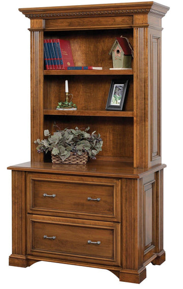 Lincoln Amish Lateral File & Bookshelf - Charleston Amish Furniture