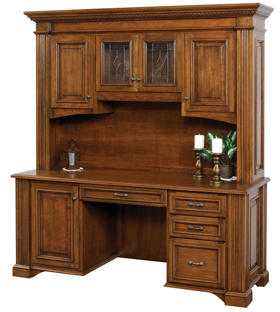 Lincoln Amish Solid Wood Desk with Hutch - Charleston Amish Furniture