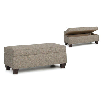 Smith Brothers Storage Ottoman with Tapered Leg (901) - Charleston Amish Furniture