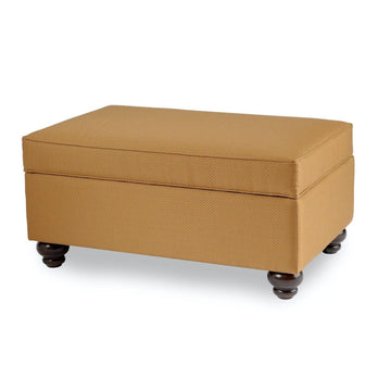 Smith Brothers Storage Ottoman with Turned Leg (900) - Charleston Amish Furniture