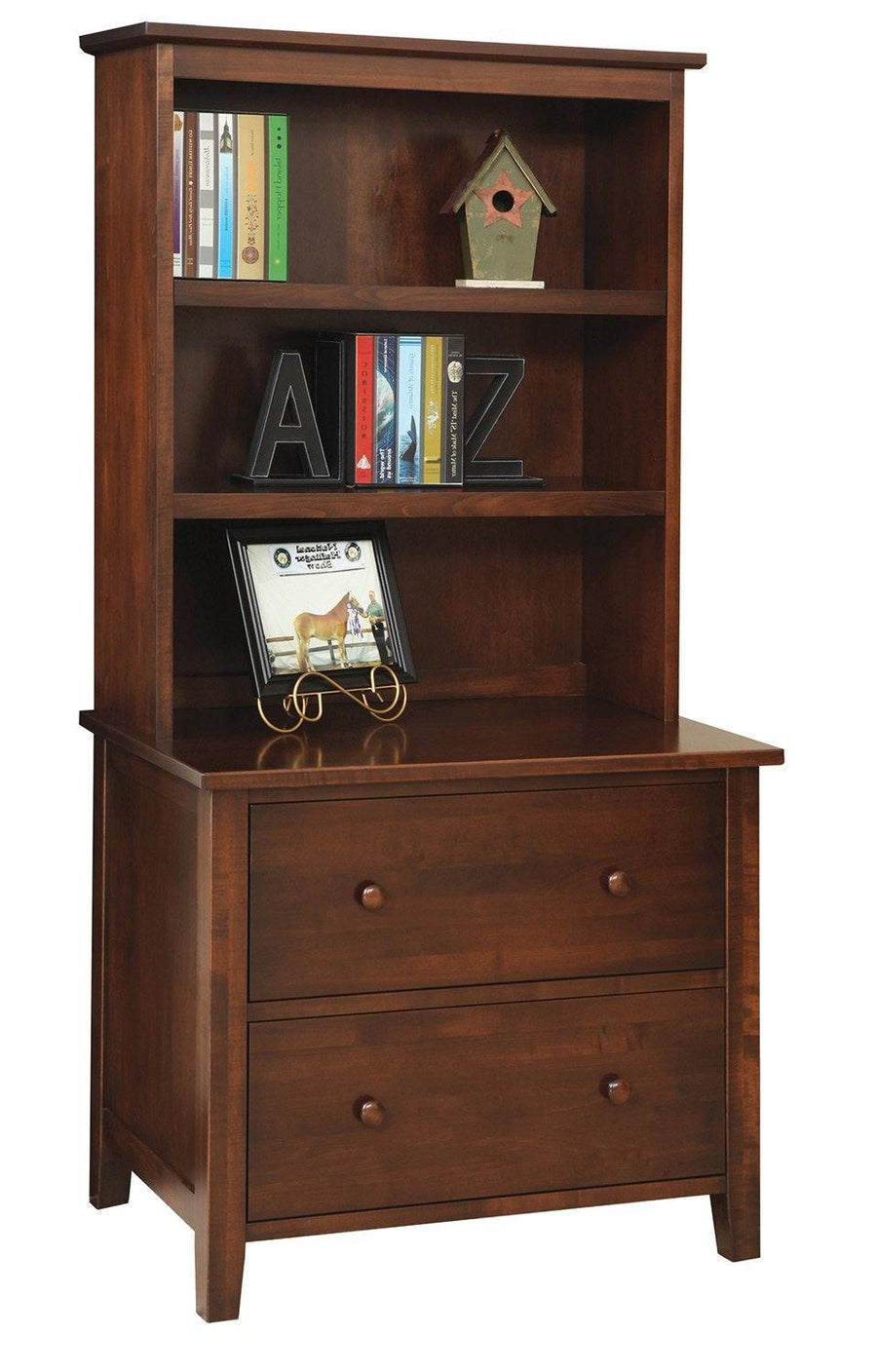 Manhattan Amish Lateral File & Bookshelf - Charleston Amish Furniture
