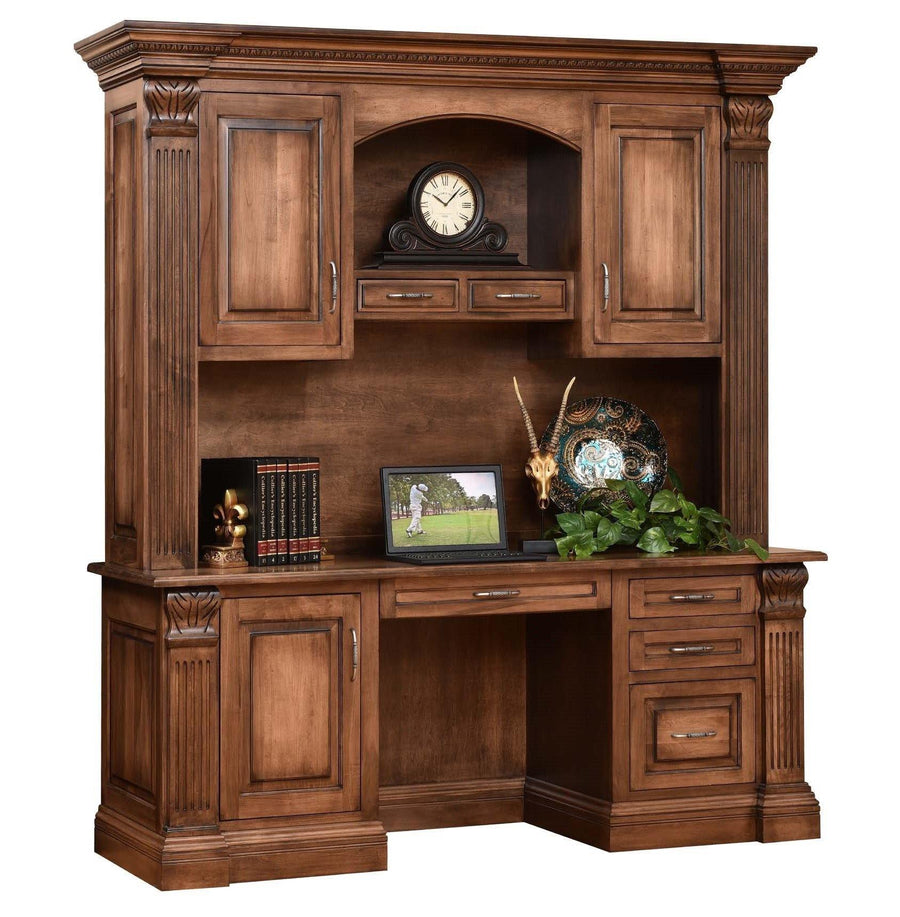 Montereau Amish Desk with Hutch Top - Charleston Amish Furniture