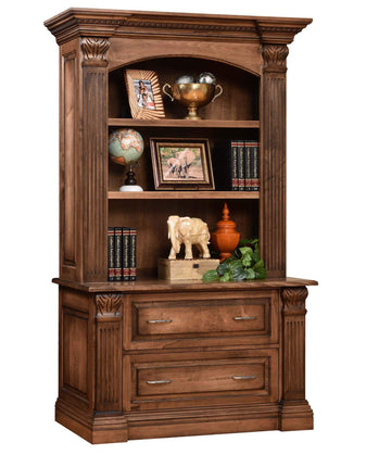 Montereau Amish Lateral File & Hutch - Charleston Amish Furniture