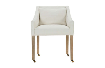 Odessa Dining Arm Chair with Casters
