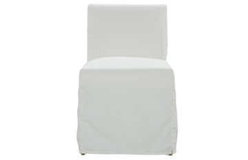 Odessa Slipcover Dining Armless Chair with Casters