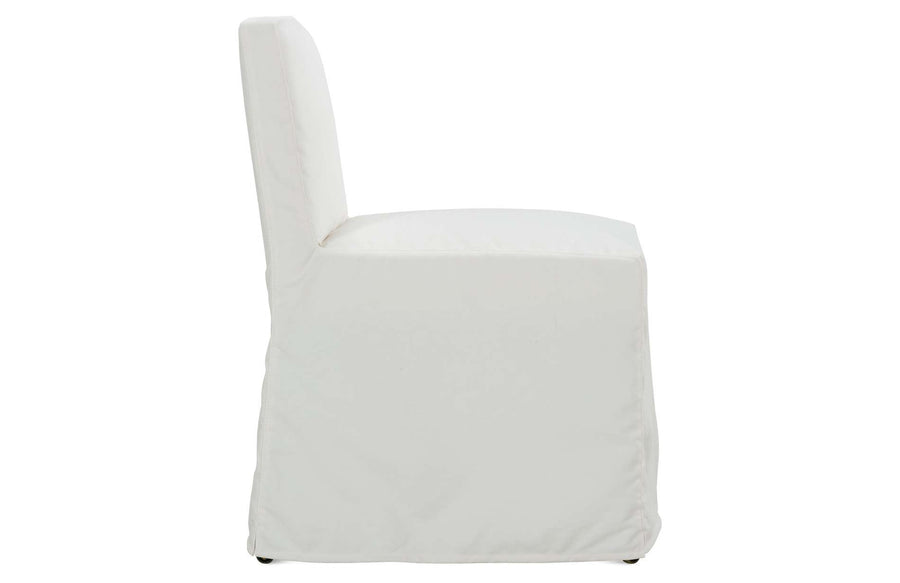Odessa Slipcover Dining Armless Chair with Casters