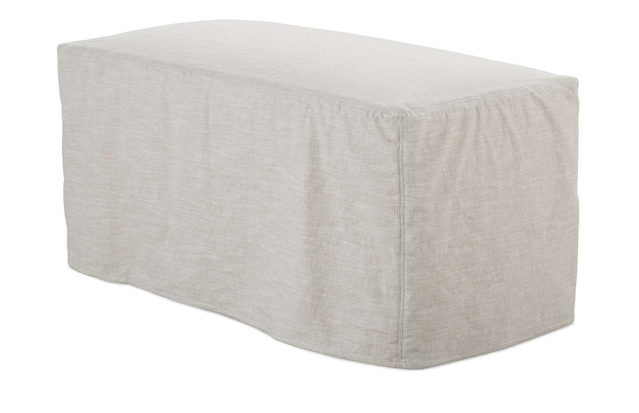 Rectangle Plain Slipcover Ottoman 18x42