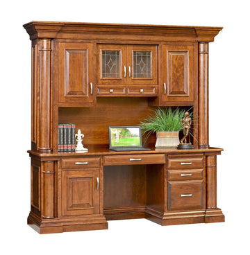 Paris Amish Desk with Hutch Top - Charleston Amish Furniture