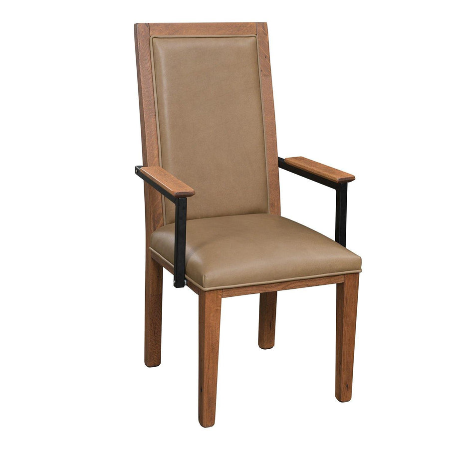 Amish Reclaimed Wood 1869 Arm Chair - Charleston Amish Furniture
