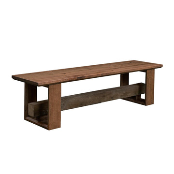 Amish Reclaimed Barnwood 1869 Bench - Charleston Amish Furniture