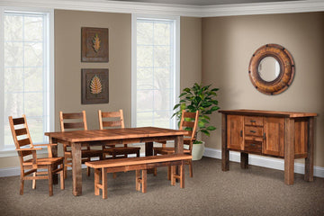 Almanzo Amish Reclaimed Wood Dining Collection - Charleston Amish Furniture