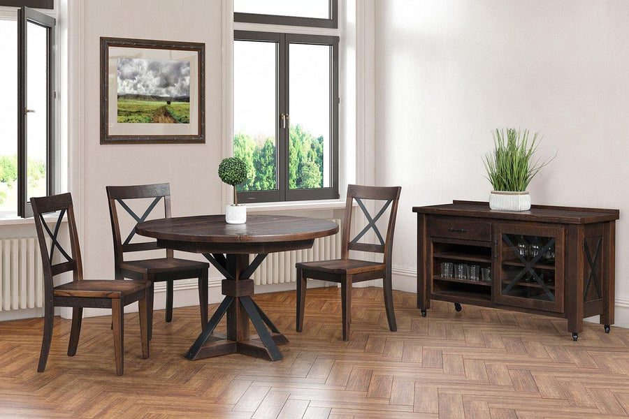 Bordon Amish Reclaimed Barnwood Dining Collection - Charleston Amish Furniture