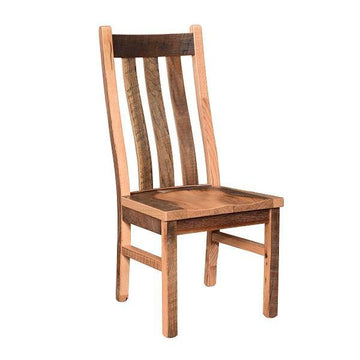 Branson Amish Reclaimed Wood Side Chair - Charleston Amish Furniture
