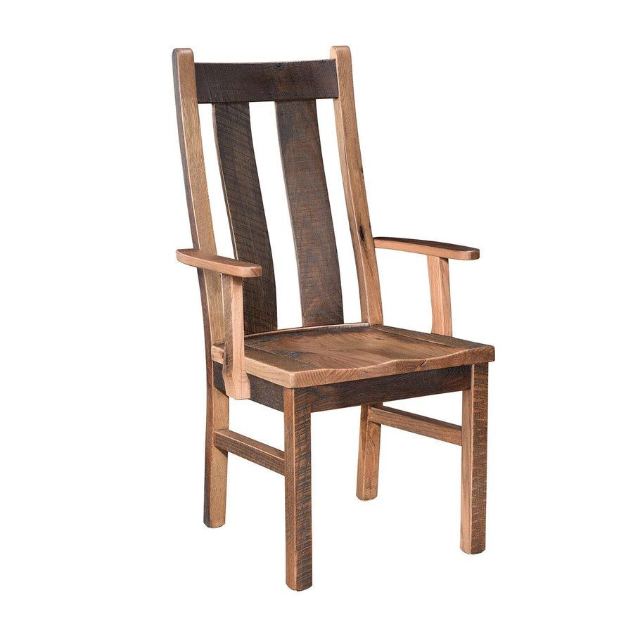 Bristol Amish Reclaimed Wood Arm Chair - Charleston Amish Furniture