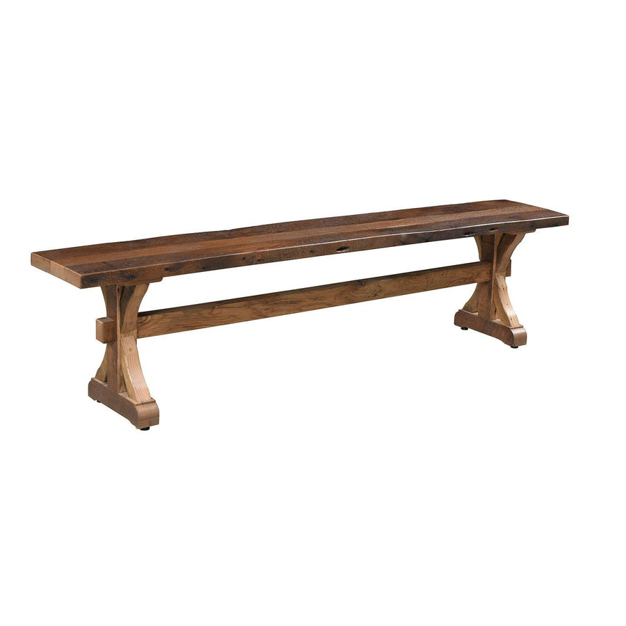 Bristol Amish Reclaimed Wood Bench - Charleston Amish Furniture