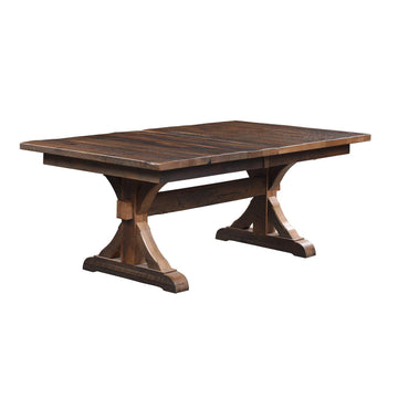 Bristol Amish Extendable Top Reclaimed Wood Dining Table - Charleston Amish Furniture