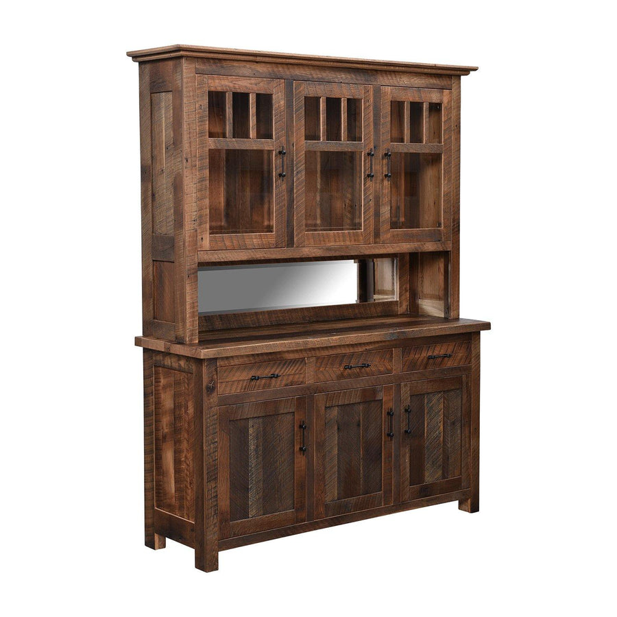 Bristol Amish Reclaimed Wood Hutch - Charleston Amish Furniture