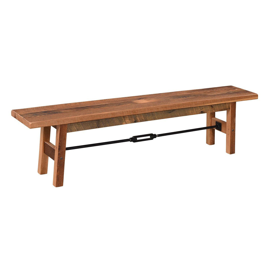 Cleveland Amish Reclaimed Wood Bench - Charleston Amish Furniture