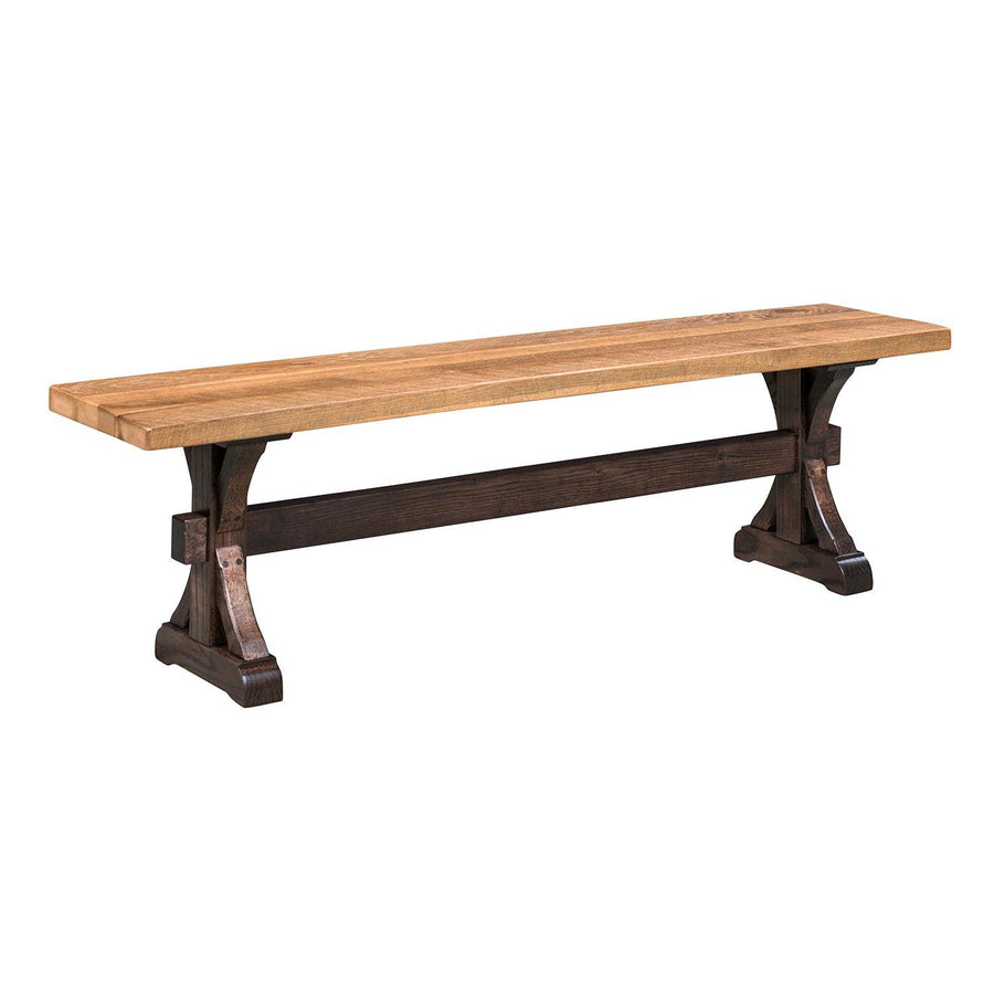 Croft Amish Reclaimed Wood Bench - Charleston Amish Furniture