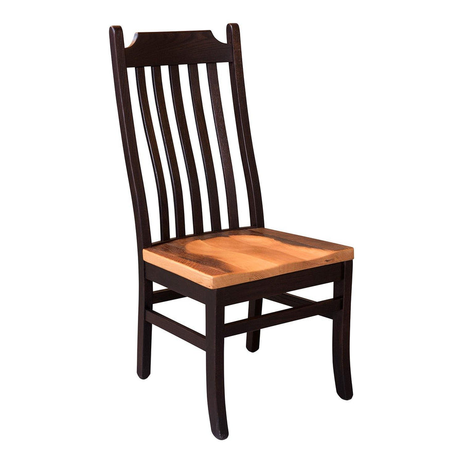 Croft Amish Reclaimed Wood Side Chair (Onyx) - Charleston Amish Furniture