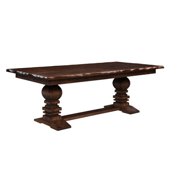 Davinci Amish Solid Round Top Reclaimed Wood Dining Table - Charleston Amish Furniture