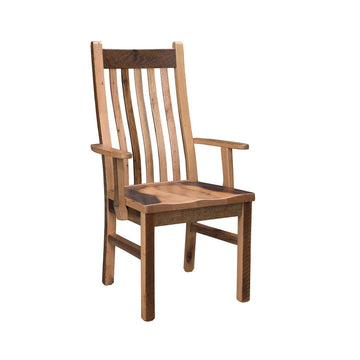 Edinburgh Amish Reclaimed Wood Arm Chair - Charleston Amish Furniture