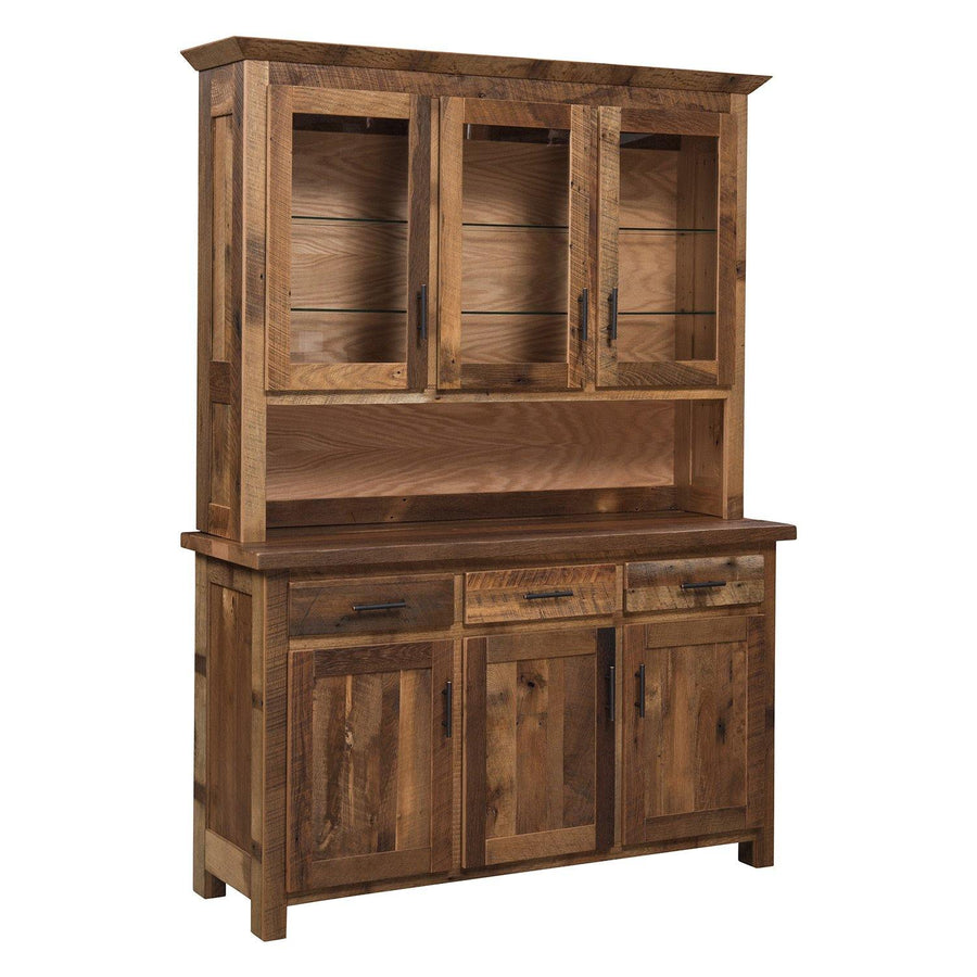 Edinburgh Amish Reclaimed Wood Hutch - Charleston Amish Furniture