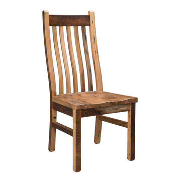Edinburgh Amish Reclaimed Wood Side Chair - Charleston Amish Furniture
