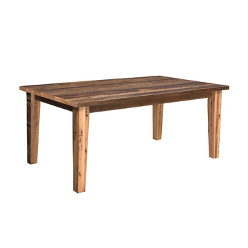 Edinburgh Amish Solid Top Reclaimed Wood Dining Table - Charleston Amish Furniture