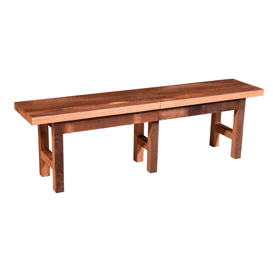 Amish Reclaimed Barnwood Extend-a-Bench - Charleston Amish Furniture