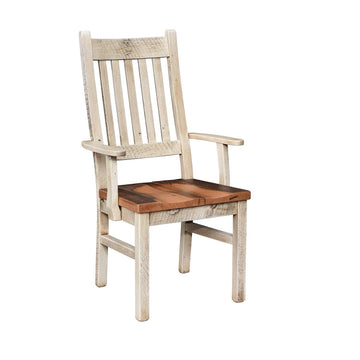 Urban Farmhouse Amish Reclaimed Wood Arm Chair - Charleston Amish Furniture