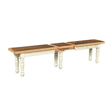 Amish Reclaimed Wood Farmhouse Extend-a-Bench - Charleston Amish Furniture