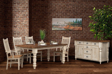 Farmhouse Amish Reclaimed Barnwood Dining Collection - Charleston Amish Furniture