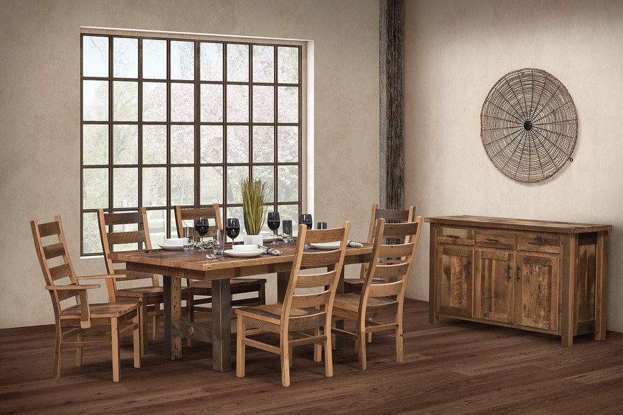Grove Amish Reclaimed Barnwood Dining Collection - Charleston Amish Furniture