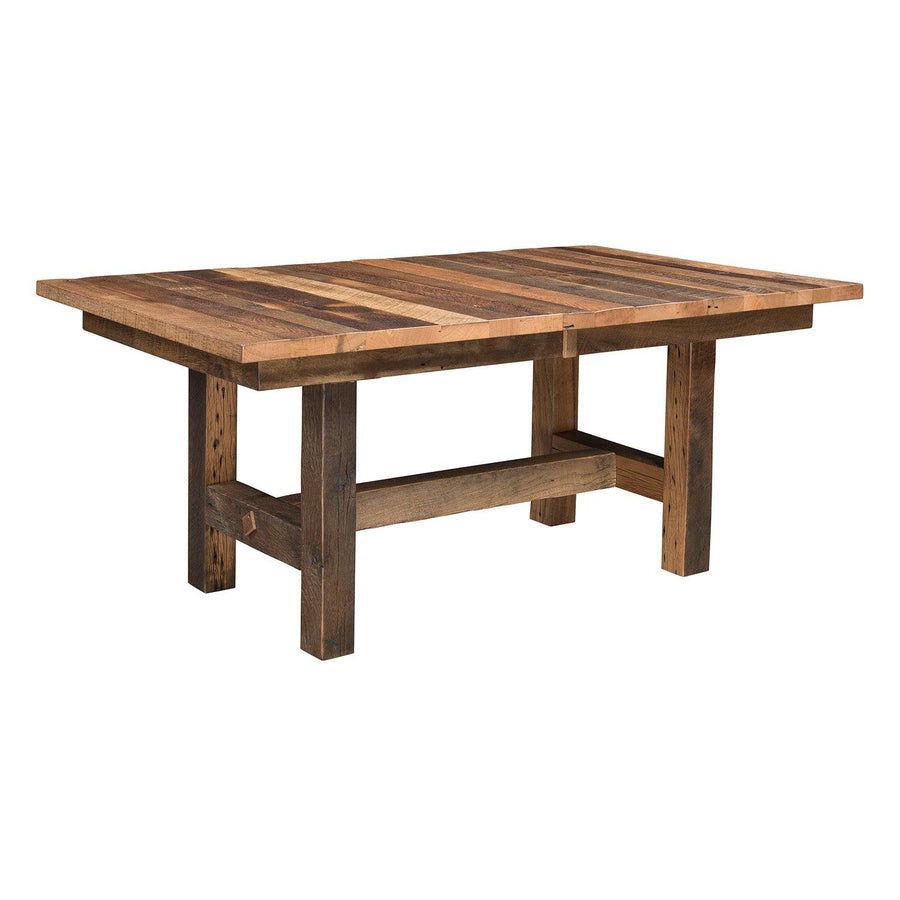 Grove Amish Extendable Top Reclaimed Wood Dining Table - Charleston Amish Furniture
