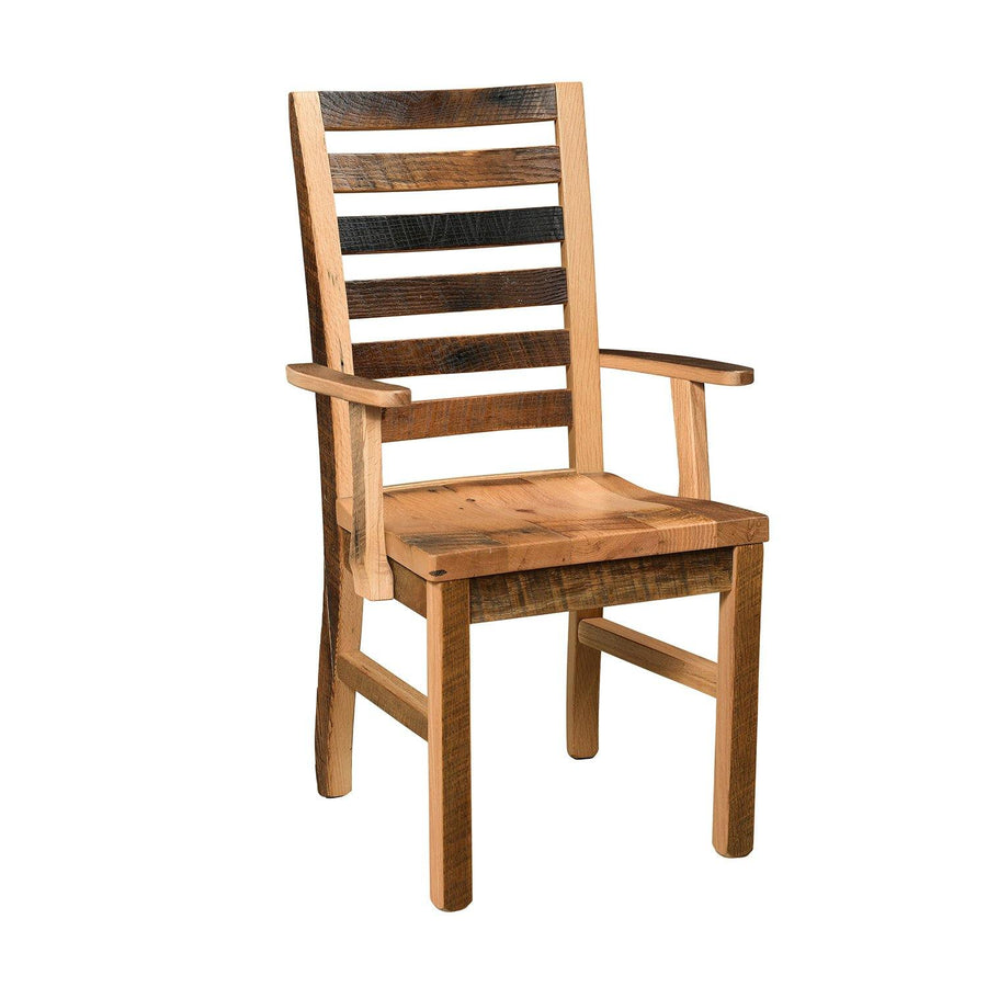 Kings Bridge Amish Reclaimed Wood Arm Chair - Charleston Amish Furniture