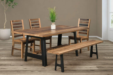 Kings Bridge Amish Reclaimed Barnwood Dining Collection - Charleston Amish Furniture