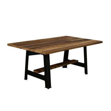 Kings Bridge Amish Solid Top Reclaimed Wood Dining Table - Charleston Amish Furniture