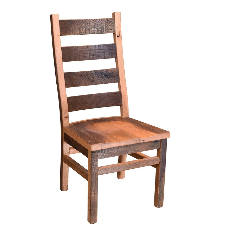 Ladderback Amish Reclaimed Wood Side Chair - Charleston Amish Furniture