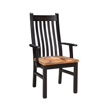 Manchester Amish Reclaimed Wood Arm Chair - Charleston Amish Furniture