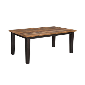 Manchester Amish Solid Top Reclaimed Wood Dining Table - Charleston Amish Furniture
